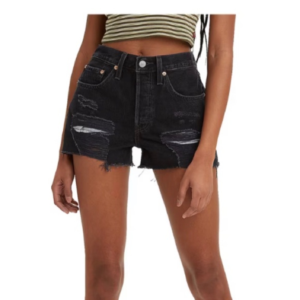 Levi’s high waisted jean shorts